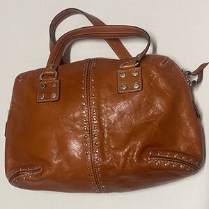 Michael Kors Vintage Brown Studded Leather Handbag